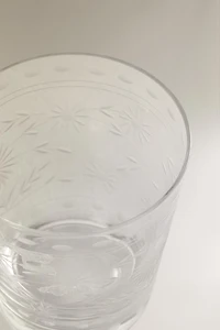 VERRE EN VERRE RECYCLABLE TAILLÉ