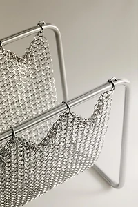 MESH METAL MAGAZINE RACK