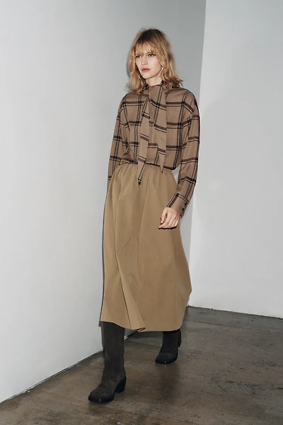 ZW COLLECTION CAPE MIDI SKIRT