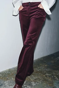 VELVET FLARE PANTS ZW COLLECTION