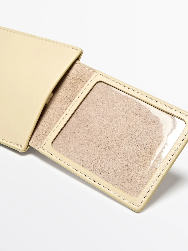 Nappa leather luggage tag