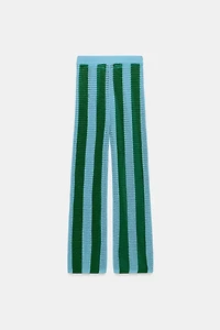 STRIPED KNIT PANTS