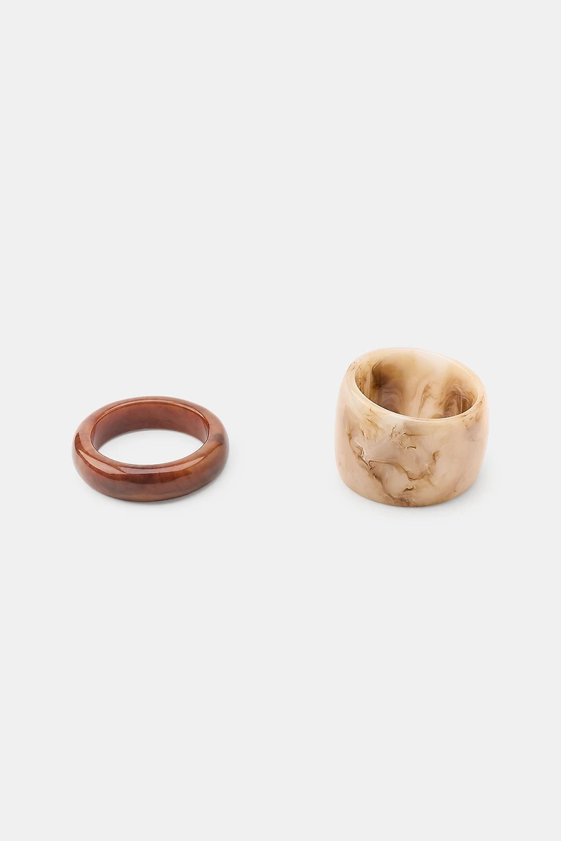 TWO-PACK OF RIGID RESIN BRACELETS