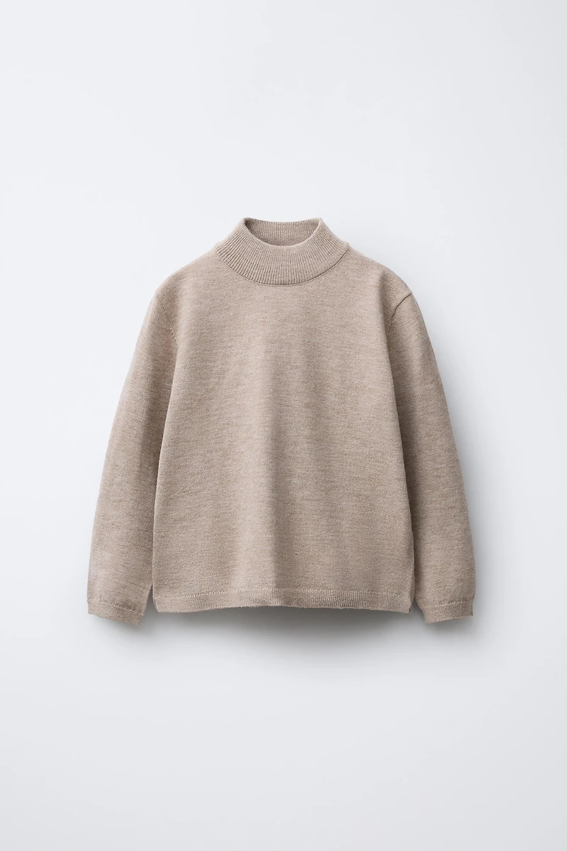 MOCK NECK KNIT SWEATER