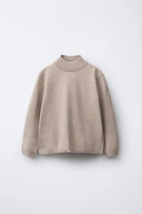 MOCK NECK KNIT SWEATER
