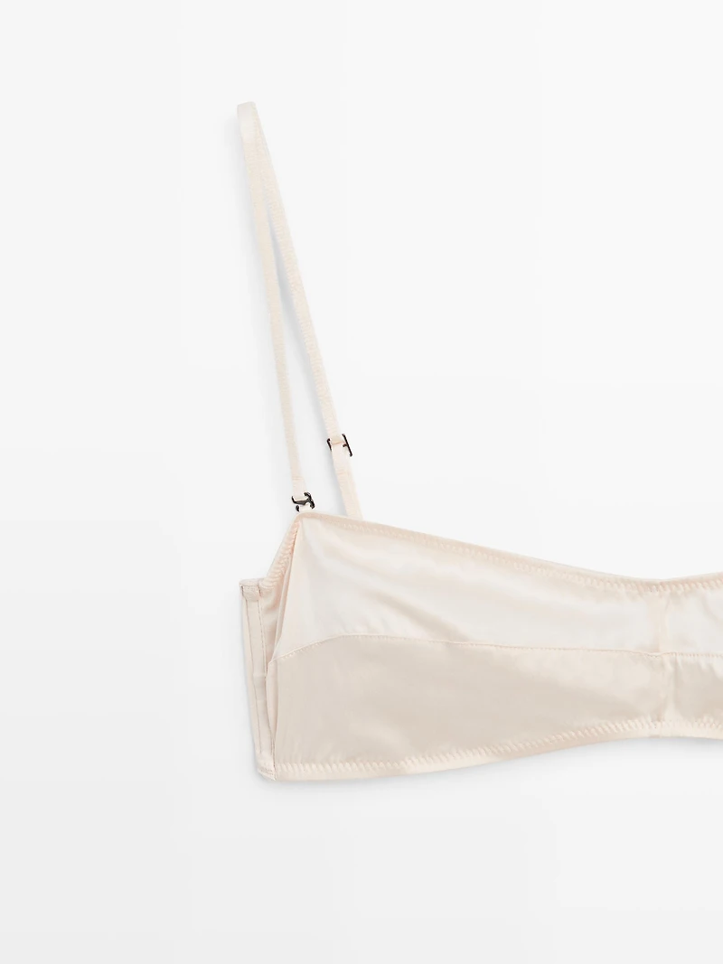 Silk blend bandeau top