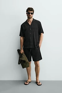 GEOMETRIC JACQUARD RELAXED FIT SHIRT