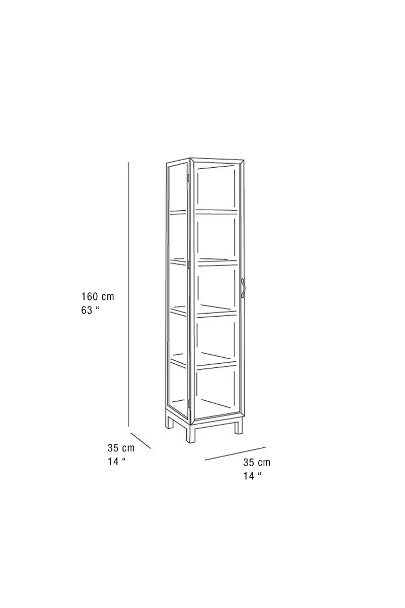ASH WOOD STORAGE UNIT WITH GLASS DOORS