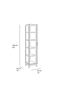 ASH WOOD STORAGE UNIT WITH GLASS DOORS