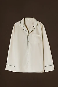 SHIRT WITH BLACK PIPING