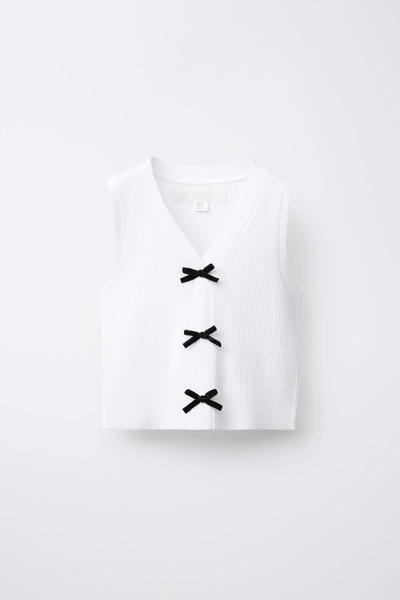 BOW KNIT VEST