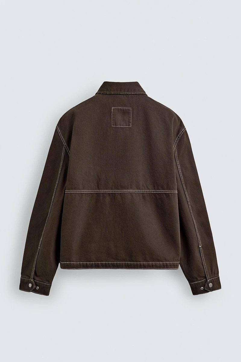 CONTRAST TEXTURED JACKET