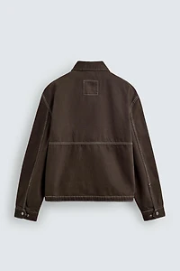 CONTRAST TEXTURED JACKET