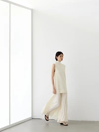 Robe midi en maille combinée