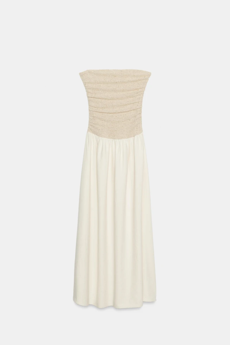 COMBINATION STRAIGHT NECK DRESS