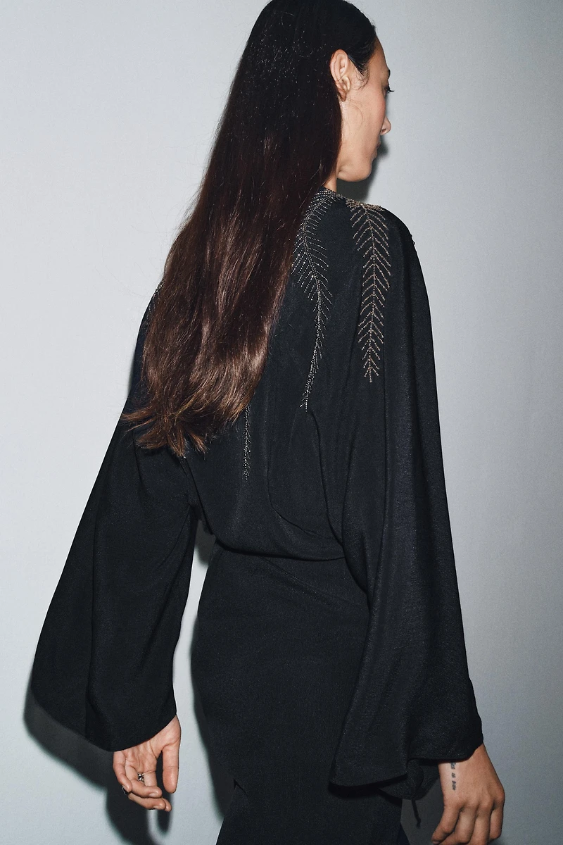ZW COLLECTION BEADED EMBROIDERY DRESS