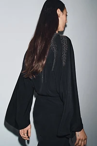 ZW COLLECTION BEADED EMBROIDERY DRESS