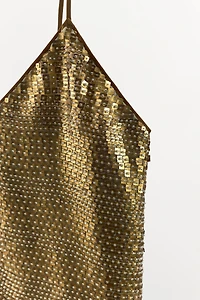 DÉBARDEUR À BRETELLES, PAILLETTES ET FANTAISIES