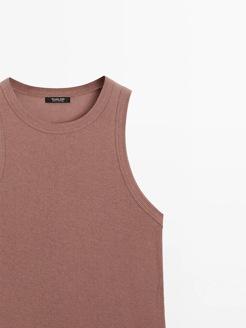 100% cotton halter top