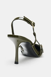 BUCKLED STRAP HEELED SHOES