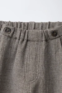 RUSTIC BAGGY PANTS WITH BUTTONS AND WOOL