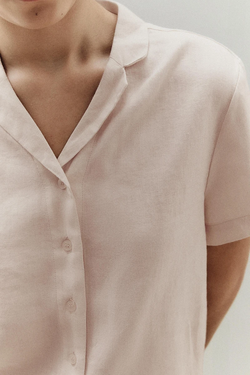 SHORT SLEEVE LINEN SHIRT