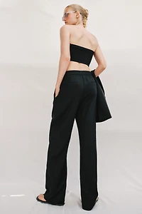 LINEN STRAIGHT LEG PANTS