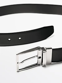 Reversible nappa leather belt