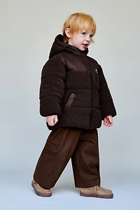COMBINATION FLEECE COAT