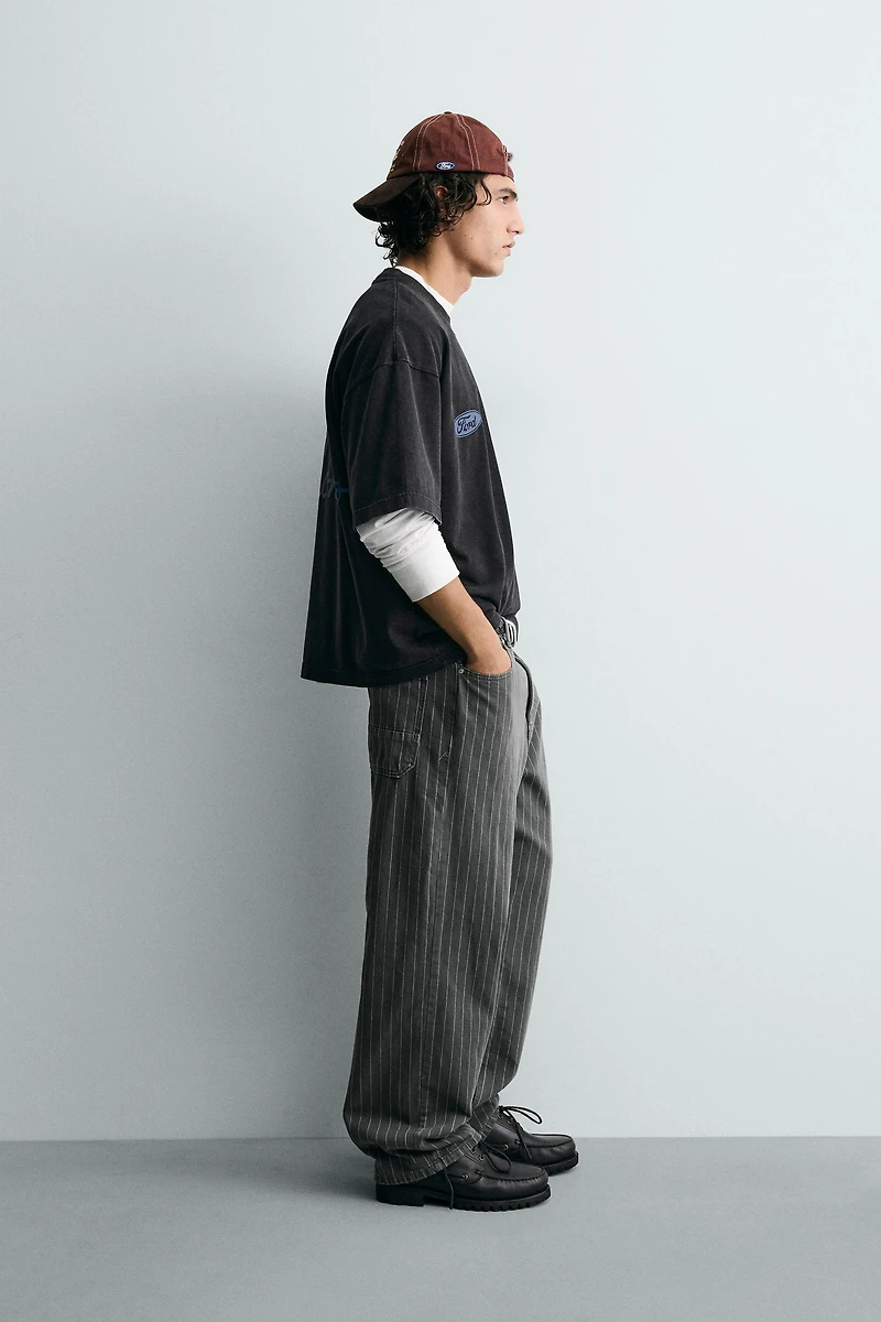 PANTALON BAGGY FIT RAYURES