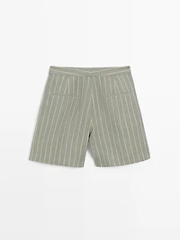 Short linen Bermuda shorts