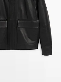 Nappa leather jacket with pockets