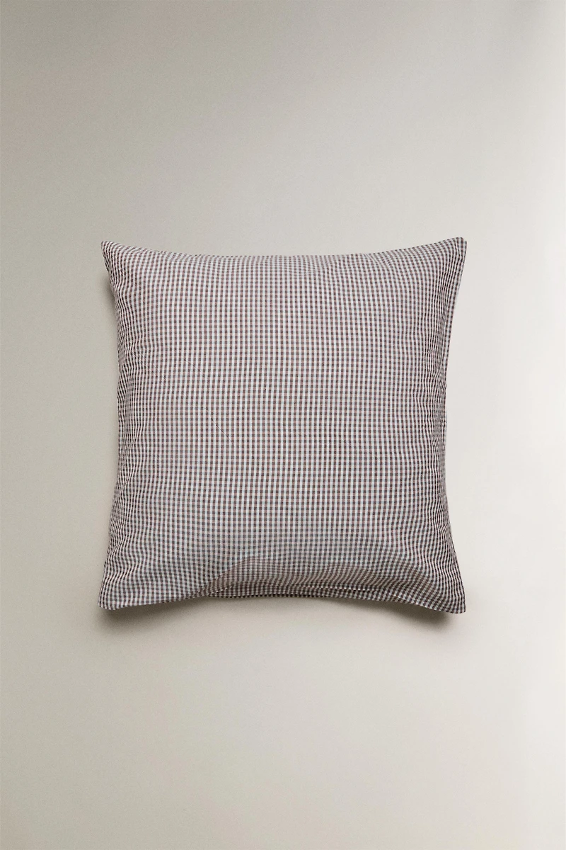 KIDS' YARN-DYED CHECK PILLOWCASE