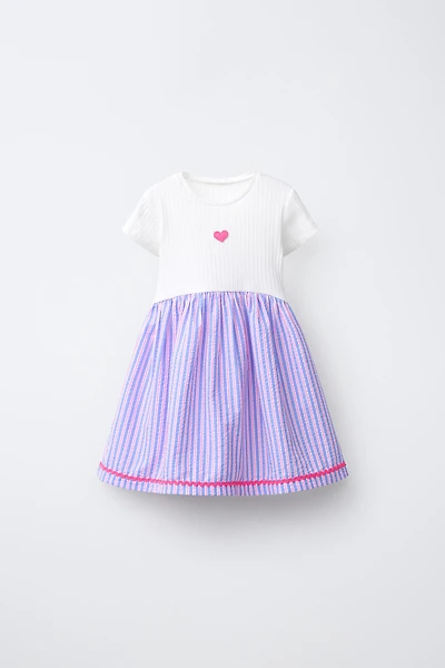 COMBINATION EMBROIDERED DRESS