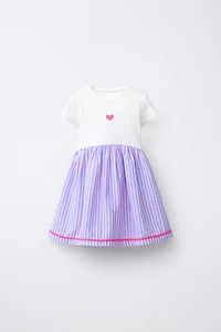 COMBINATION EMBROIDERED DRESS