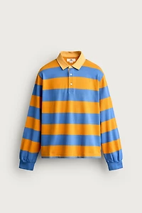 CONTRAST COLLAR STRIPED REGULAR FIT POLO