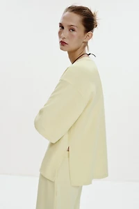 WASHED EFFECT INTERLOCK T-SHIRT