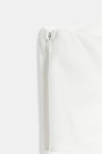 ASYMMETRIC RUFFLED LINEN BLEND DRESS ZW COLLECTION