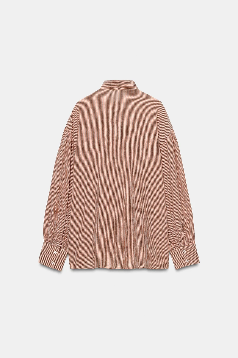 ZW COLLECTION STRIPED TIE SHIRT