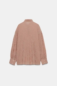 ZW COLLECTION STRIPED TIE SHIRT
