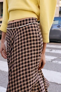 GINGHAM LACE SKIRT