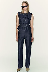 Z1975 DENIM BELTED VEST