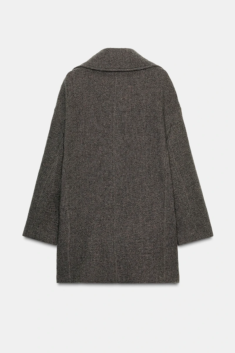 ZW COLLECTION DOUBLE-BREASTED WOOL COAT