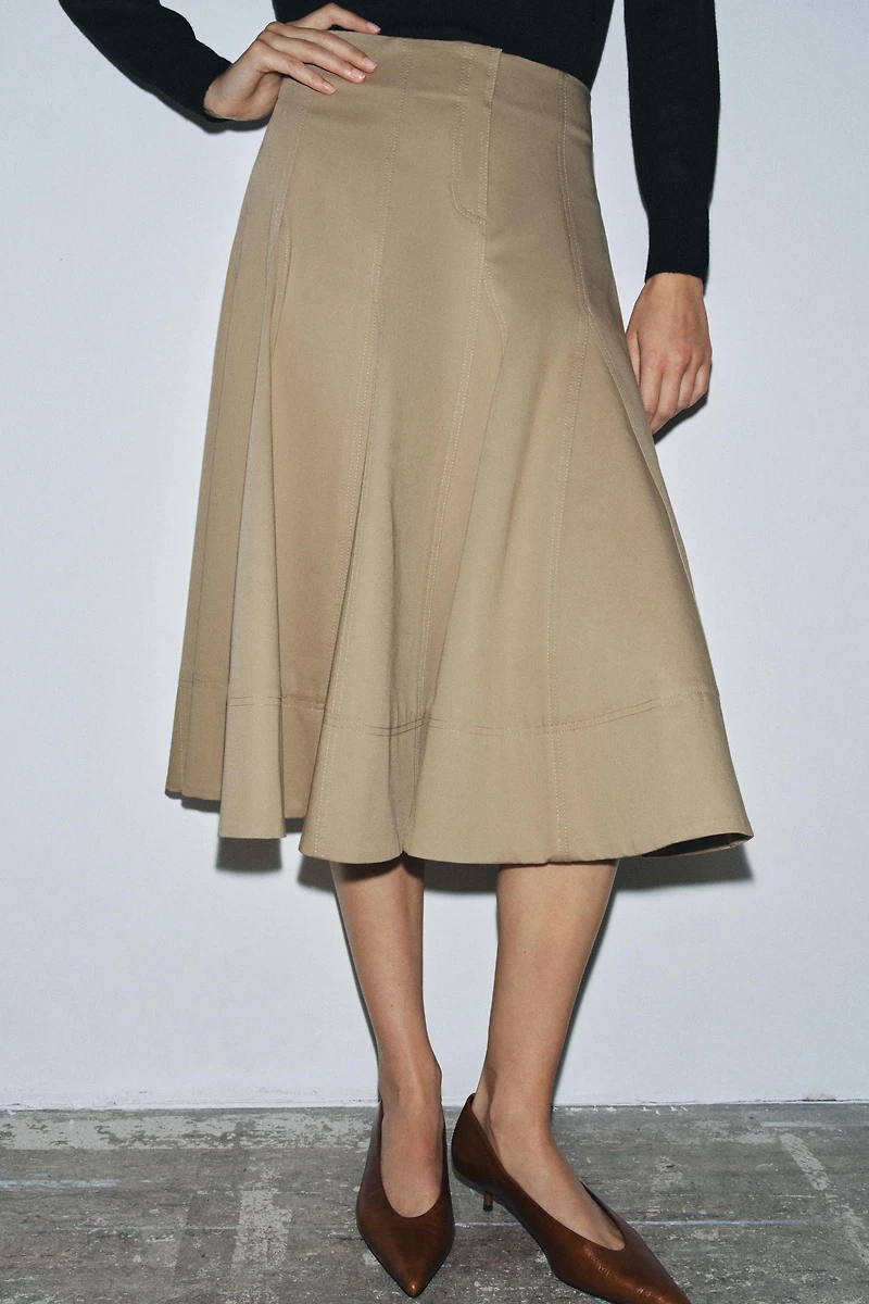 TRENCH MIDI SKIRT ZW COLLECTION