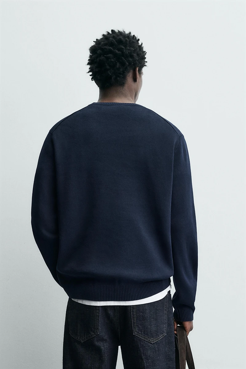 TEXTURED COTTON JUMPER