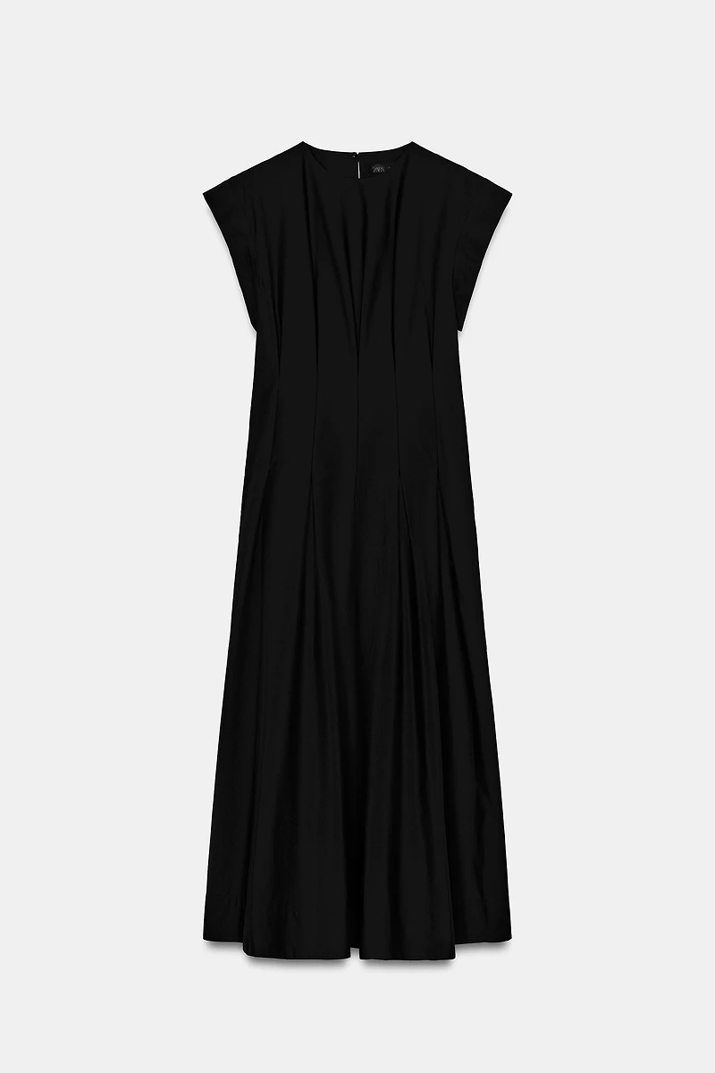 PLEATED POPLIN DRESS ZW COLLECTION