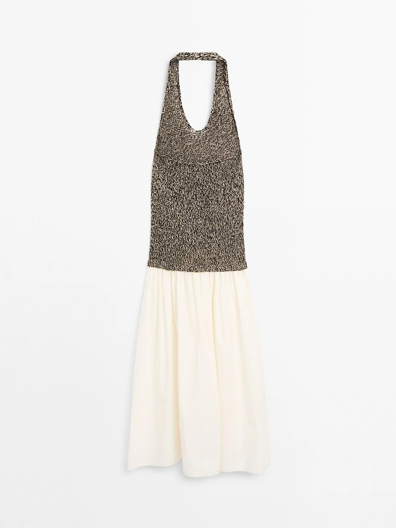 Contrast long dress - Studio
