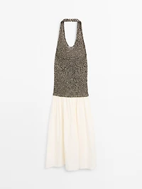 Contrast long dress - Studio