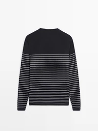 Striped crew neck sweater