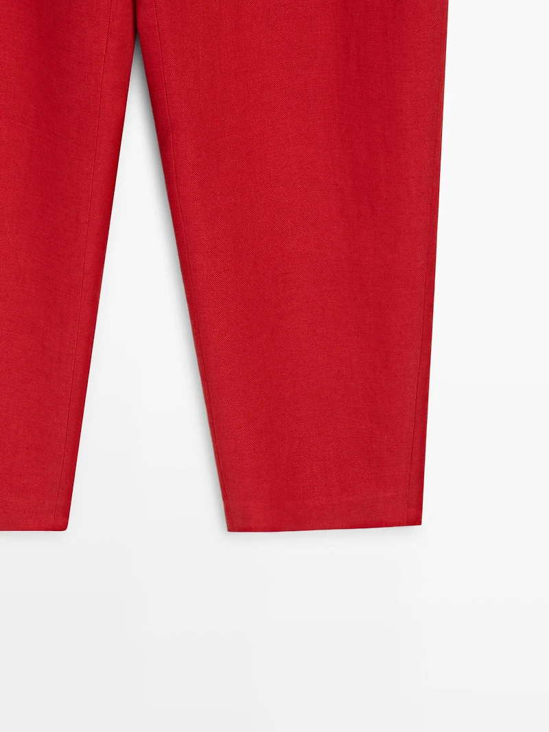 Pantalon volume en lin